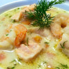 Вершковий суп з лососем і креветками Grill Pub (Гриль Паб)